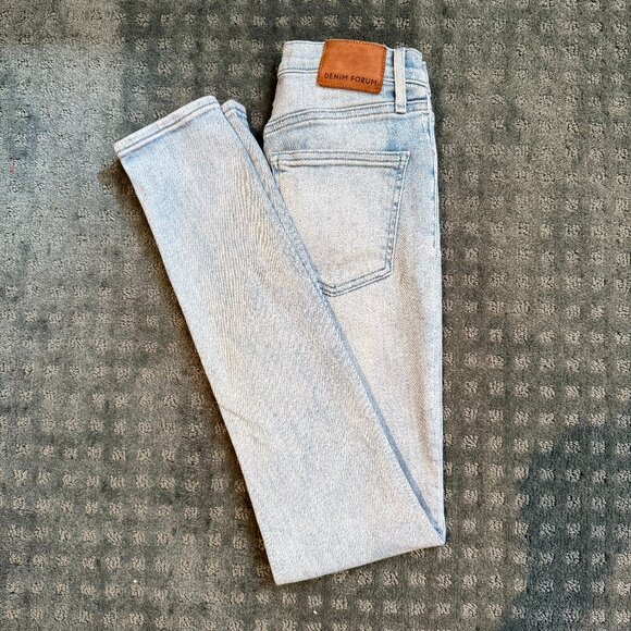 Denim Forum Lola High Rise Skinny Jeans – Light Blue, Size 25W x 30L - Picture 1 of 4